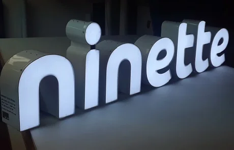 Custom luminous resin metal led channel backlit letter signs/led epoxy resin sign