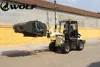 ZL08 working with closed road sweeper, China alibaba for sale, Bob Cat small loader 0.8ton
