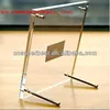 New design PMMA acrylic picture frame joined by screws standing on table