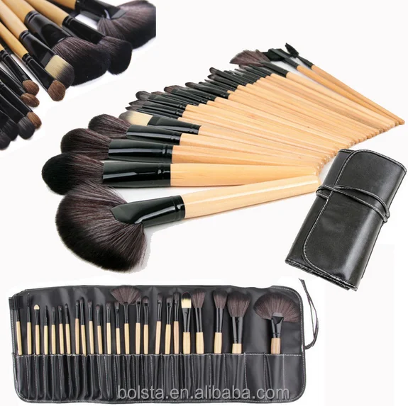 

Professional Cosmetic Beauty Tools 24 Piece Makeup Brush Set, Wood