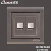high quality stainless steel socket TEL LAN socket