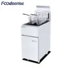 CE Certification 1-Tank 2-Basket Oil Less Deep Fryer Temperature Control,Lpg Gas Deep Fryer