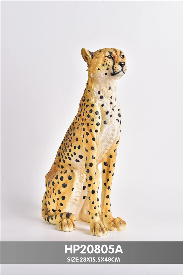 resin leopard garden ornament