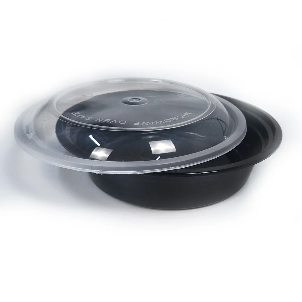 680ml/24oz Round Disposable Clear Plastic Restaurant Food Packaging