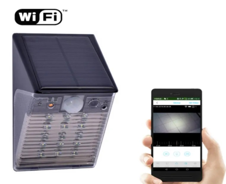 Solar Outdoor Waterproof 1080p Pir Wifi Light Camera Support App Live