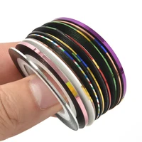 

Holographic nail line sticker designer strips nail polish strips sticker wraps glitter wholesale 100% real nail polish strips