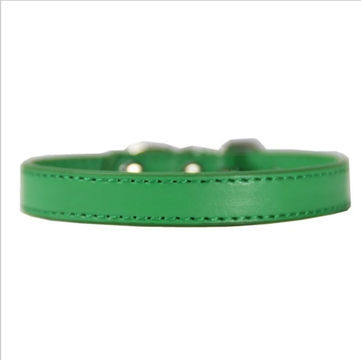 

Wholesale nice price fashion Classic simple custom logo adjustable leather pet collars
