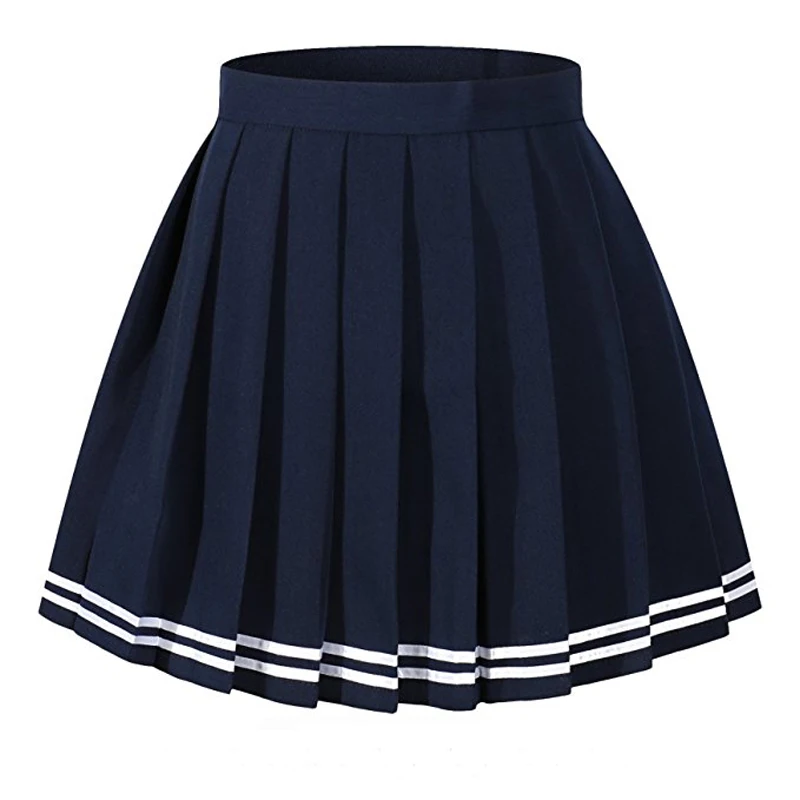 High School Uniforms Girls Pleated Skirt Short Design