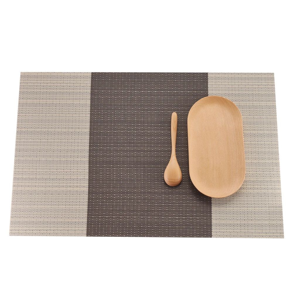 

China Manufacturer OEM Washable Fabric Placemats Dining Table PVC Placemat, Beige,brown,cream,gray