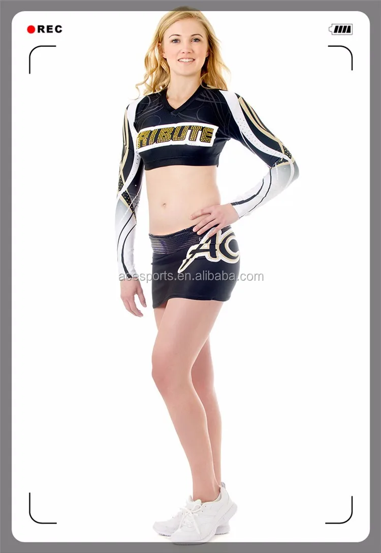 Custom Wholesale Dye Sublimated Crop Top And Skirt Cheerleading