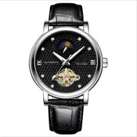 

Tevise men's luxury hollow automatic mechanical watch moon phase tourbillon waterproof watch