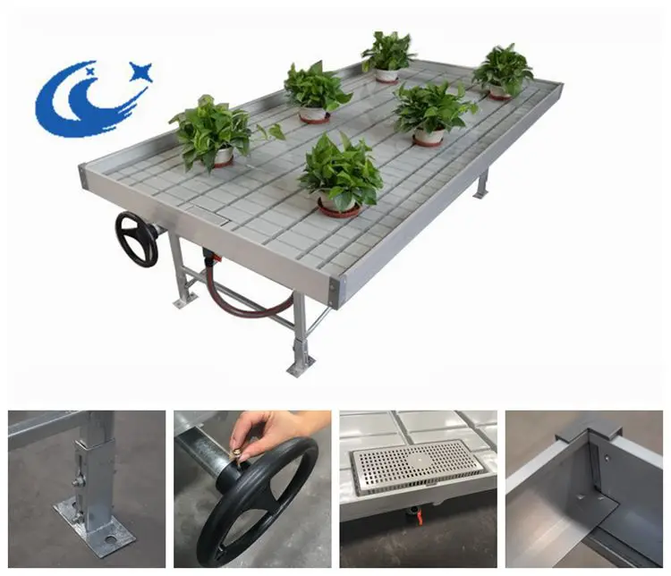 Rolling Flood Table Stand Flood And Drain Hydro Grow Tray Tables Buy Ebb And Flow Plastic
