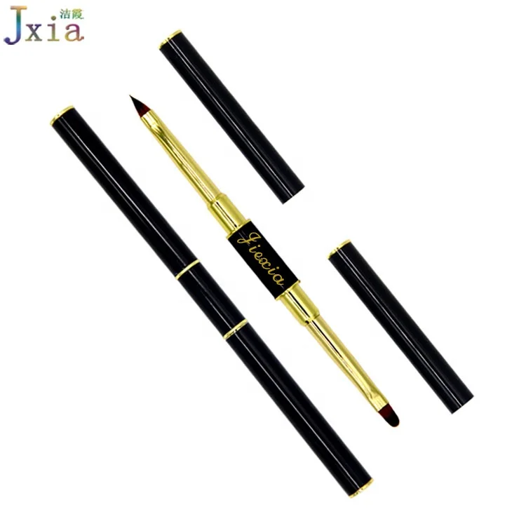 

2019 New Arrival Gold Ferrules Design Nail Art 3D Acrylic Sculpture Oval Gel Painting Brush