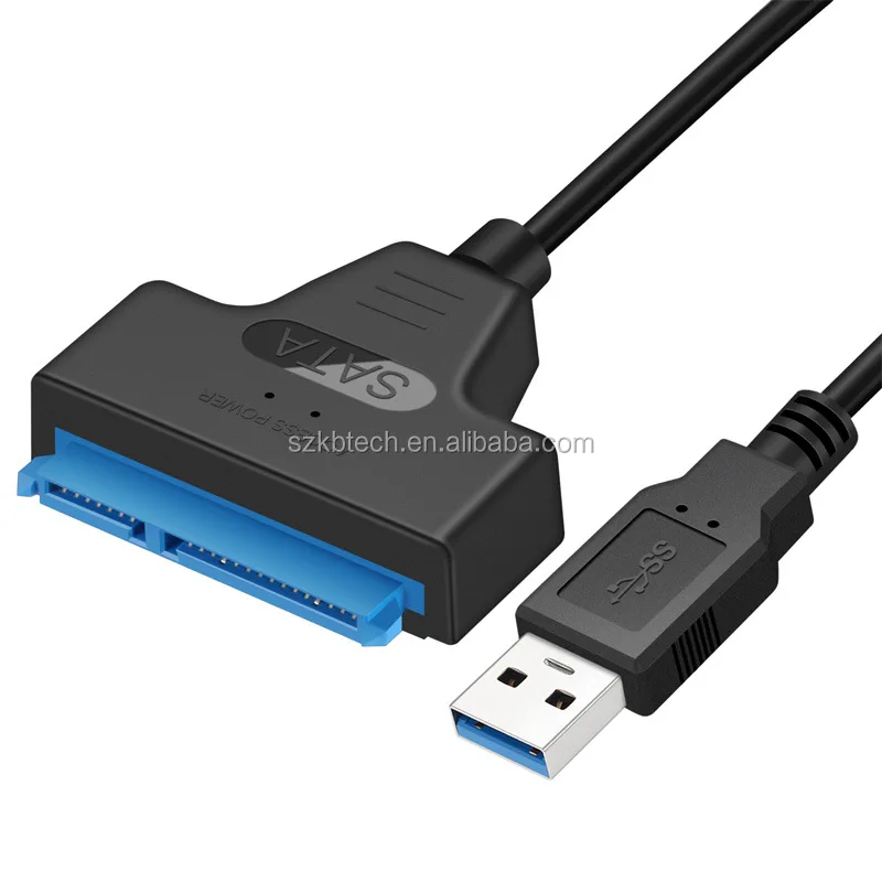 

NEW USB 3.0 SATA Cable Sata to USB Adapter Up to 6 Gbps Support External SSD HDD Hard Drive 22 Pin Sata III Cable, Black