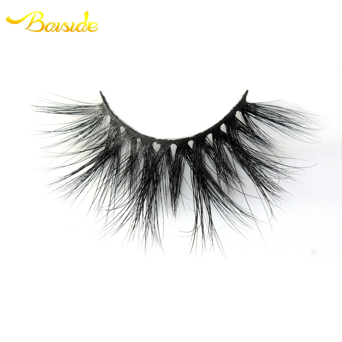 

Baiside Wholesale Fluffy 25mm 3d Mink Eyelashes Custom Box With Logo