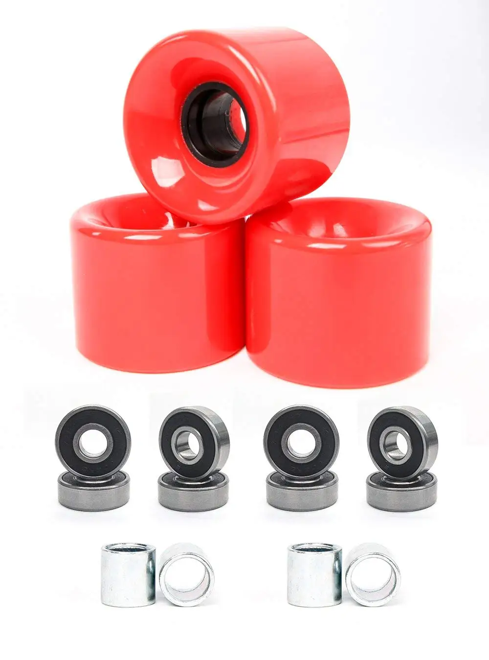 10pcs Skate Wheel Bearing Stepped Spacer Inline or Aluminum Spacers for in-line Skates Accommodate The 8 mm Bearings with 6 mm Axles Asixx Bearing Spacers