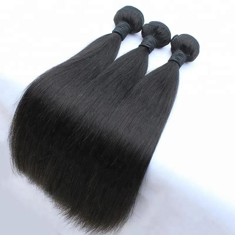 

Brazilian Thick Ends 10A Grade Hair Wholesale Unprocessed Straight Virgin Cuticle Aligned Hair, Natural black