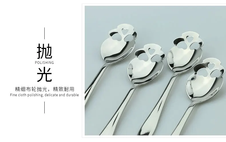 In Stock Stylish Stainless Steel Skull Shape Coffee Sugar Dessert Skull spoon