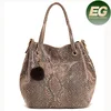 Ladies high end leather bags genuine python snake skin handbag EMG3897