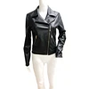 Women's Leather Biker Jacket New Fashion Female Cool Jackets with Zip Fly Closure