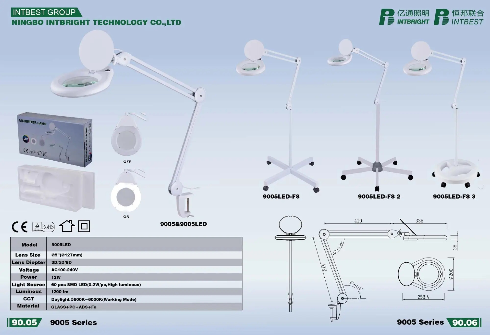 Magnifying Lamp Parts Floor Standing For Eyelash Extension Lash Lamp
