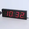 Large Size Red Emitting Wall Mounted LED Digital Clock with Remote Control