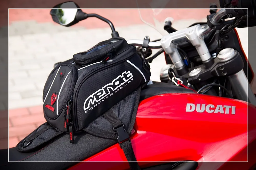 Genuine Menat Black Oil Fuel Tank Bag Magnetic Motorcycle Motorbike Back Seat R1 Cbr1000rr Zx 10r Gsx R1000 Mb 019 Tool Bags