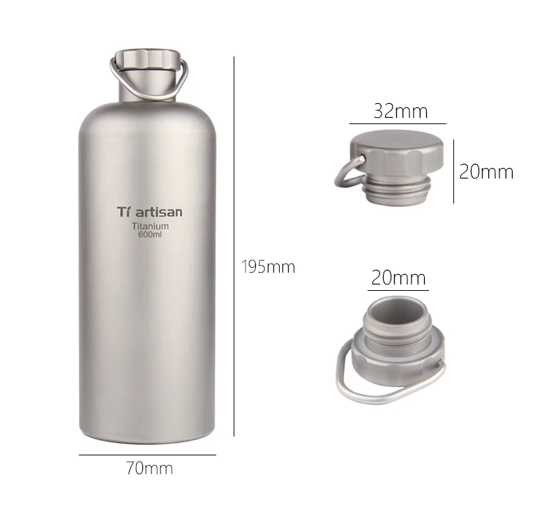 Hiking Cycling Bottle Pure Titanium Water Sports Bottle