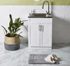 HOIFAT modern pedestal stainless steel vanity kitchen under sink Combo bathroom laundry sink cabinet lowes with faucet