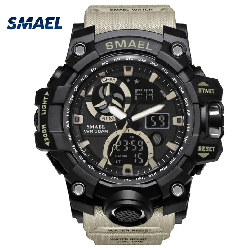 

Digital new product watch water resistant sport electronic wristwatches 1545C, Army green;black gold;black gray;black blue;black;orange;khaki