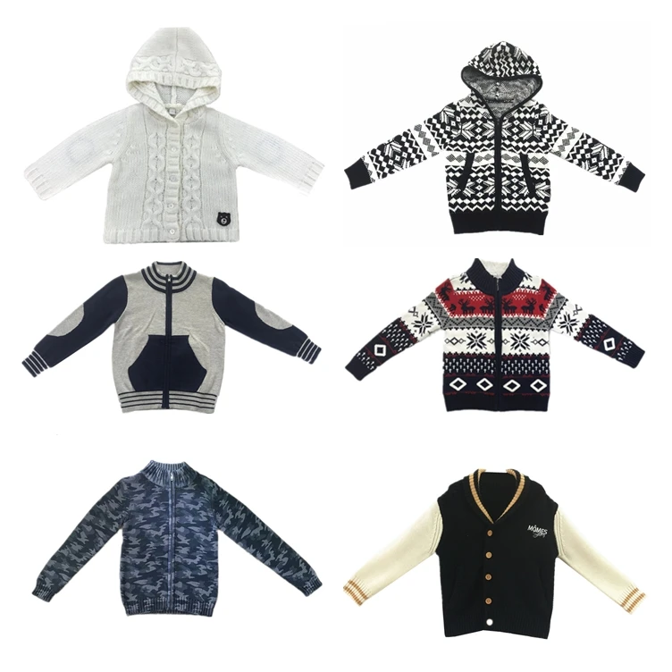 Sweter Kardigan Biru Dongker Anak Laki 
