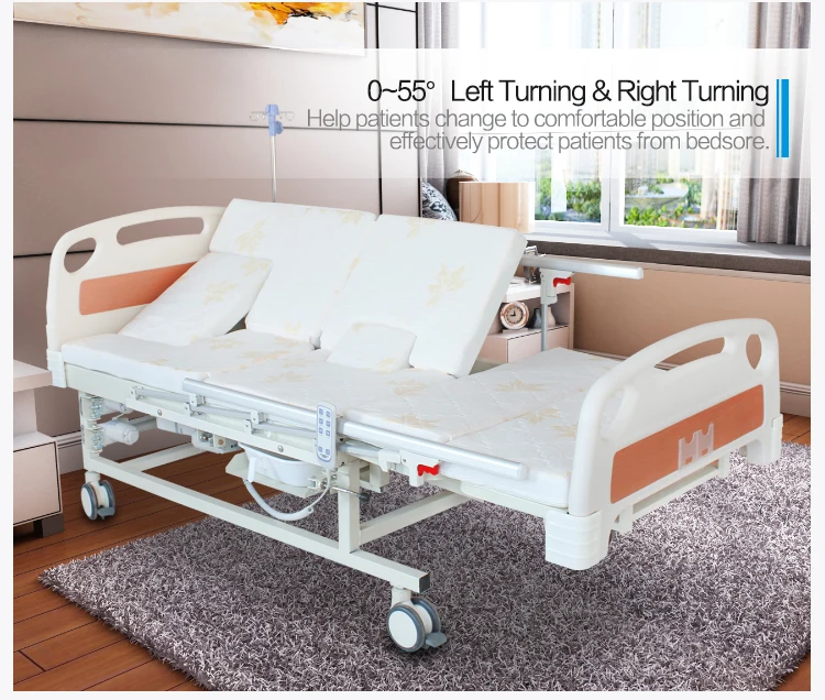 Medical Jiecang Motor Power Rotating Electric Patient Bed For Elderly