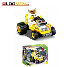 Kids Birthday Gifts 27pcs set DIY Small Particles Building Blocks Racing Car Action Figure Kids Educational