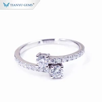 

Tianyu fashion jewelry 925 sterling silver gold plated moissanite anniversary engagement rings for women