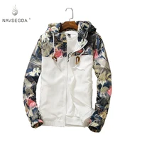 

2019 hot clothing hooded bomber jacket zipper sportswear fashion women top teen thin floral prints men's jackets & coats