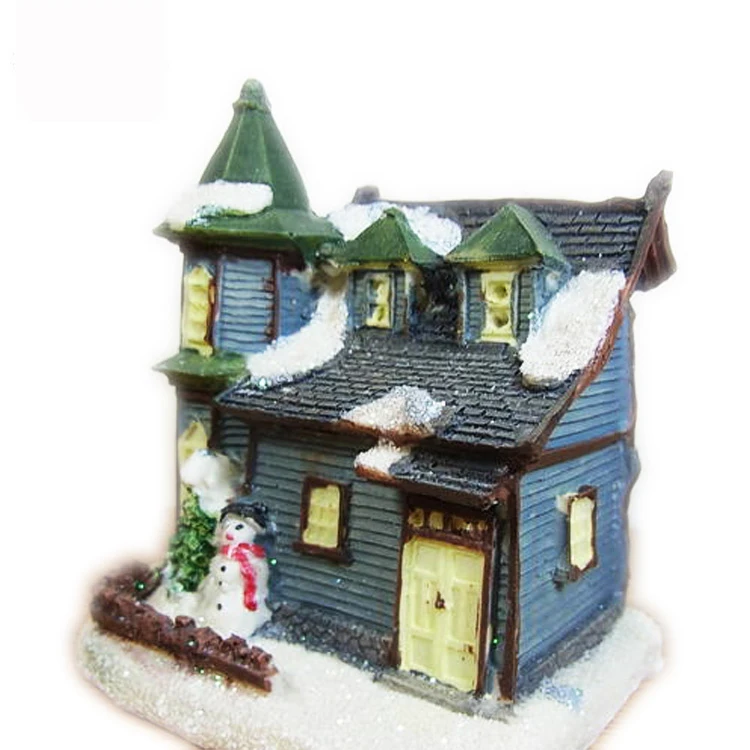 Home garden ornament mini resin craft miniature house for kids