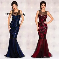 

illusion back sleeveless floor length The Great Gatsby flapper maxi cheap wedding prom party mermaid fish tail evening dresses