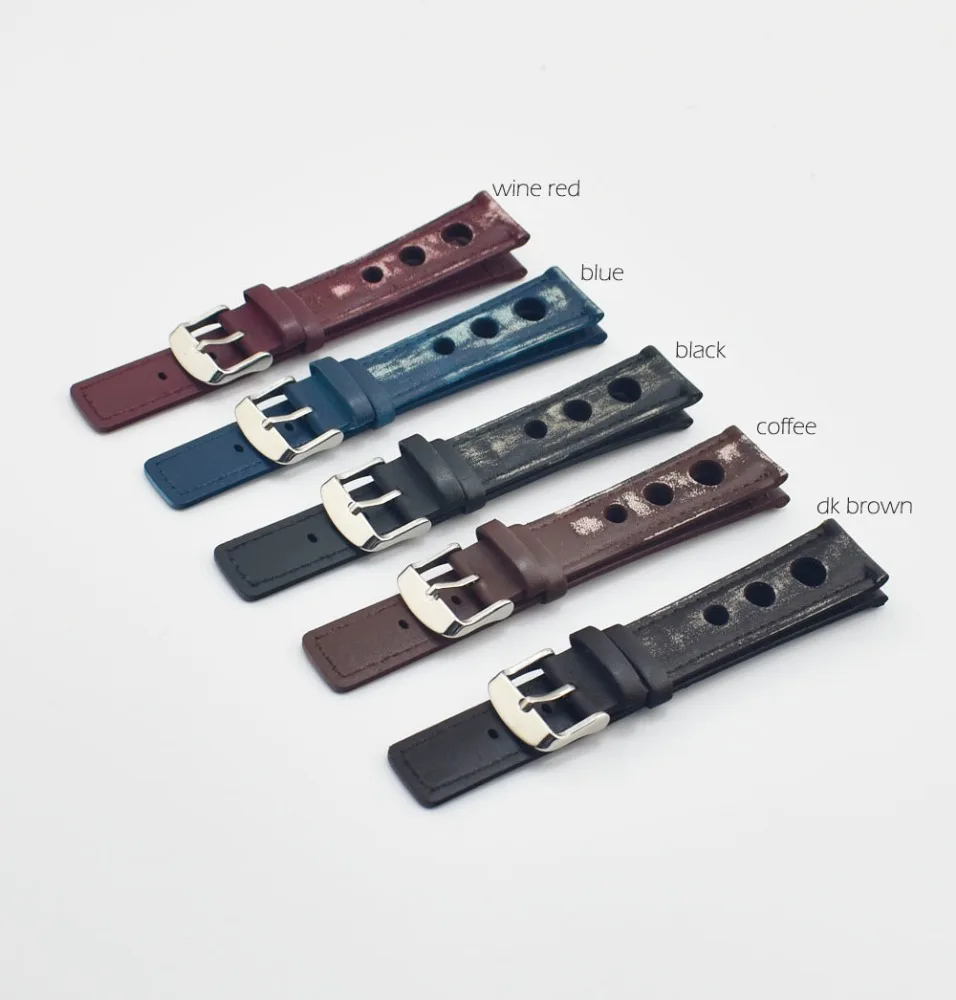 

Handmade Band vintage cow dull polish leather watch straps, Black, brown,mluticolor