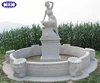 Customized China white marble water fountain with lady statue