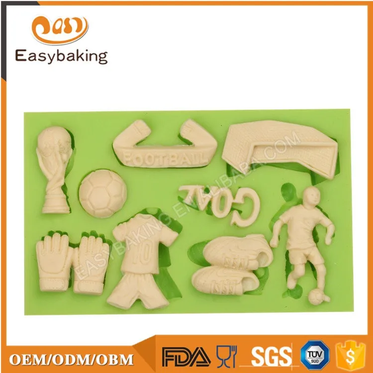 ES-6311 Promotional sport series silicone cake decorating molds fondant tools