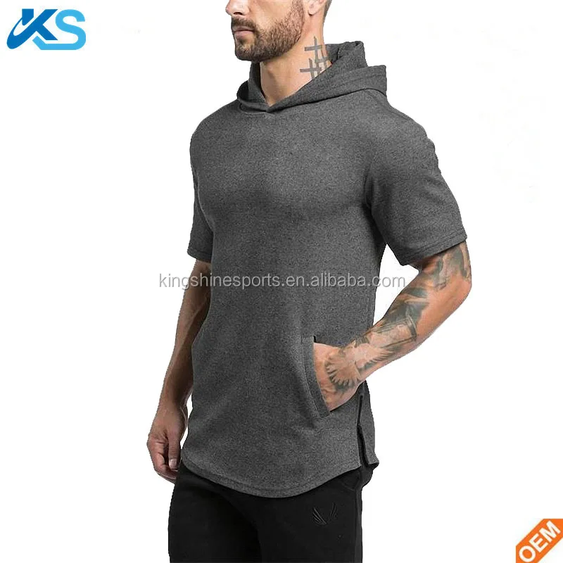 short sleeve athletic hoodie