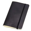 Custom pu cover mini pocket size stitched notebook with elastic strap