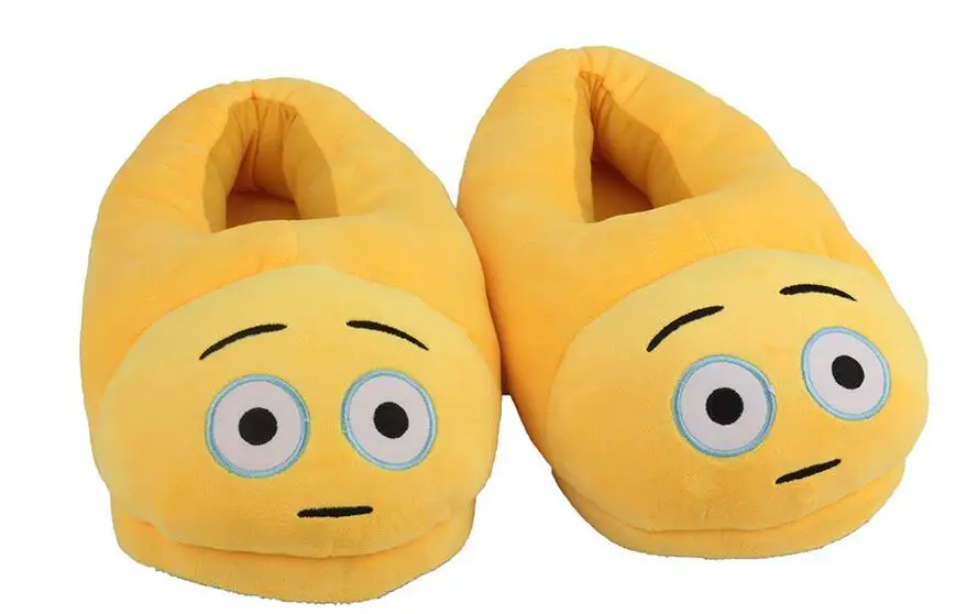2018 Emoji Bedroom Home Slippers Cute Cartoon Kids Teens Women Girl