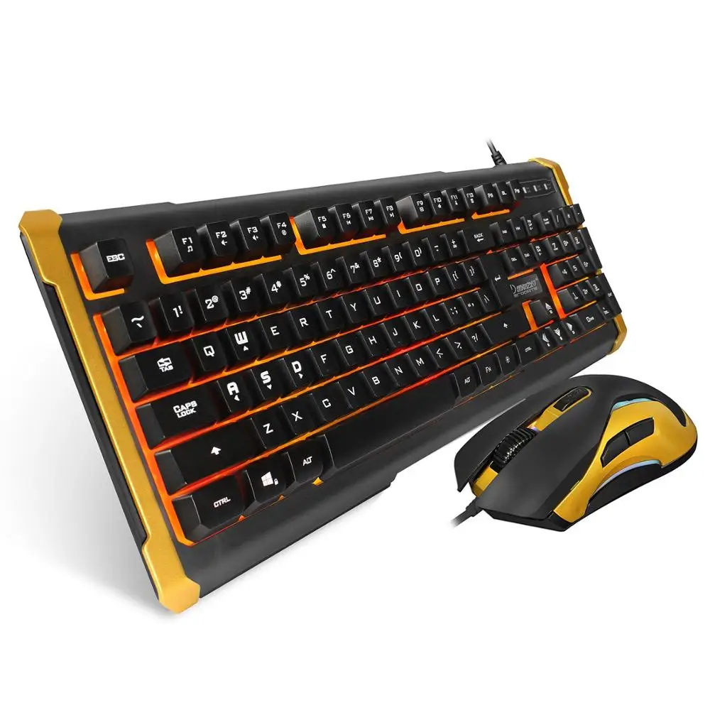 Professional USB LED Gaming Keyboard and Mouse Combo,Rainbow Keyboard Bundle