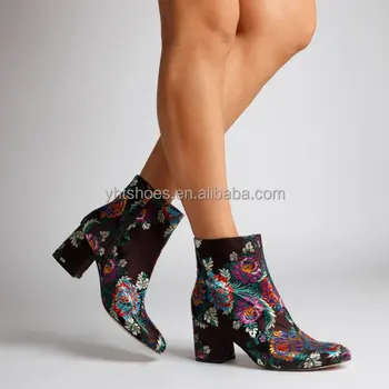 ladies chunky ankle boots