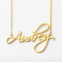 

minimalist jewelry gold plated name necklace custom personalized any words necklace for women jewelry