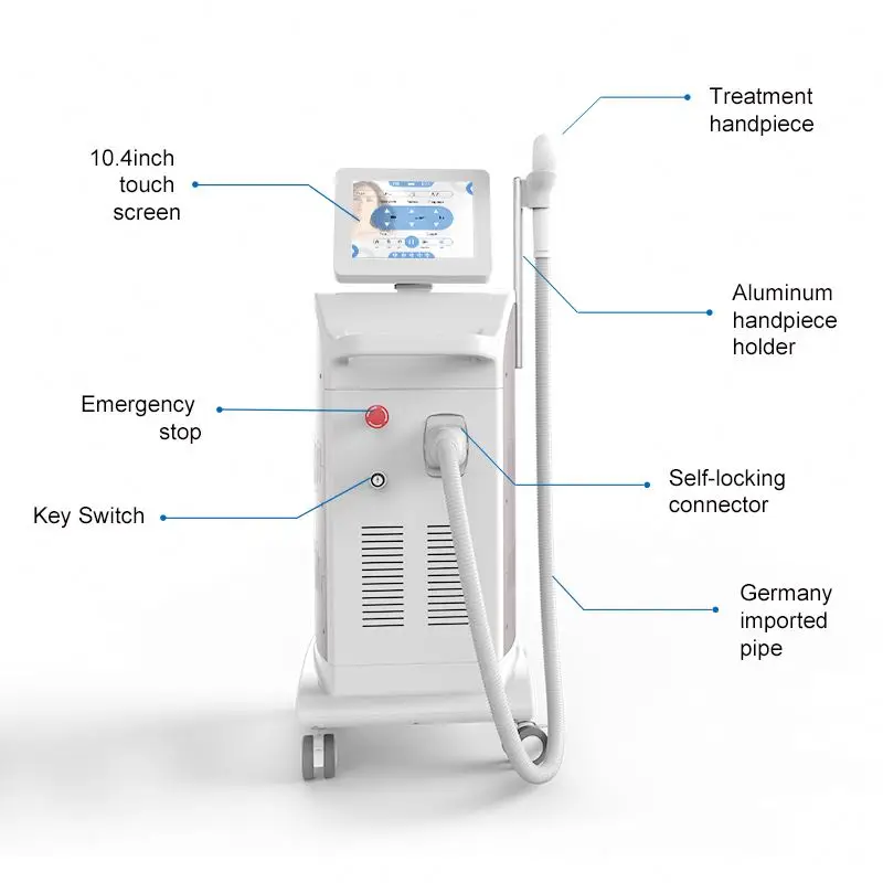 

3 wavelength 755 nm 808nm 1064nm diode laser Hair Removal Machine, N/a