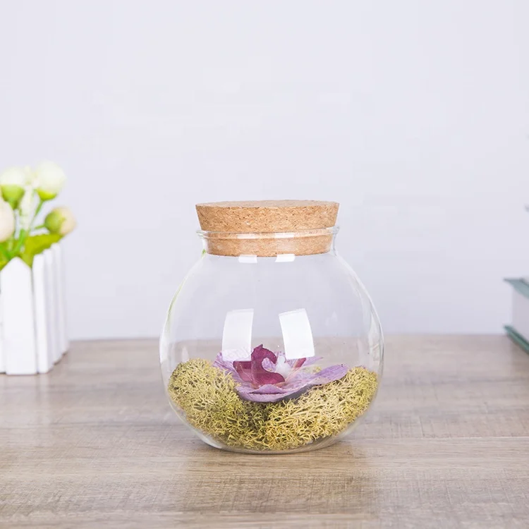 

High borosilicate glass storage jar with top food grade glass candy jars, Clear glass