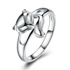 Ring 18K Rose Gold/925 Silver/Platinum Plated Base with AAA Cubic Zircon Opening Ring silver jewelry