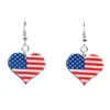 American flag earrings five-pointed star studs for woman fashion diamond jewelry earrings